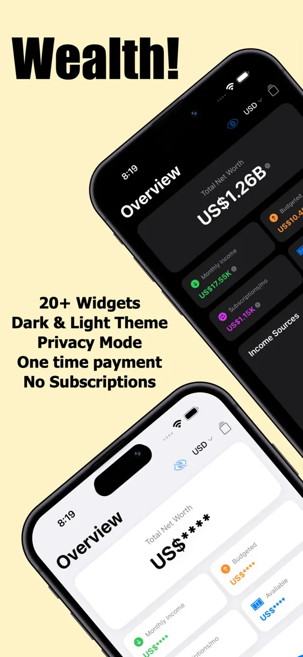 Screenshot #1 pour Wealth - All in One Tracker