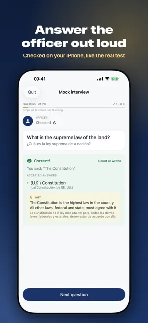 CivicsPass US Citizenship Test screenshot 3