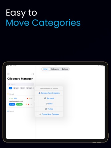 Pastin Clipboard Manager iPad screenshot