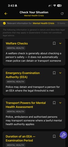 Know Your Rights QLD screenshot