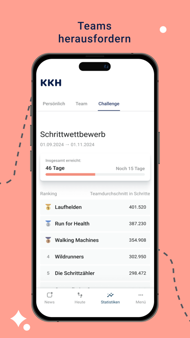KKH Schrittwettbewerb Screenshot