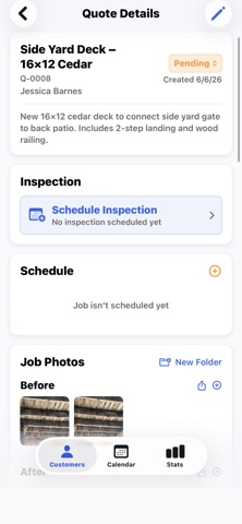 QuotePro: The Contractors App iPhone screenshot