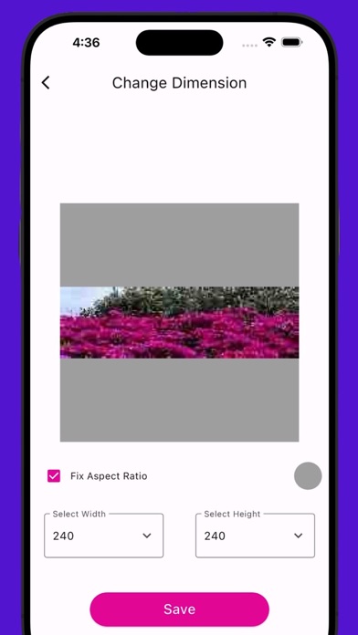 Photo Size Editor > Screenshot