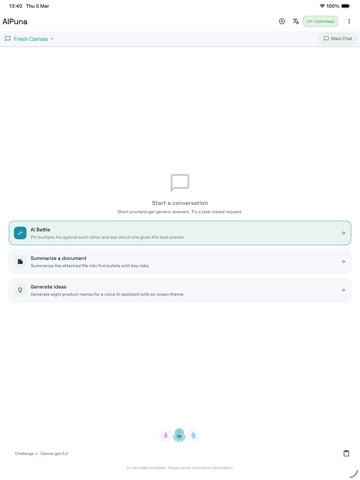 AIPuna – Compare AI Models iPad screenshot