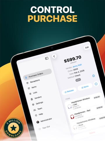 Purchase Order Center Pro iPad screenshot