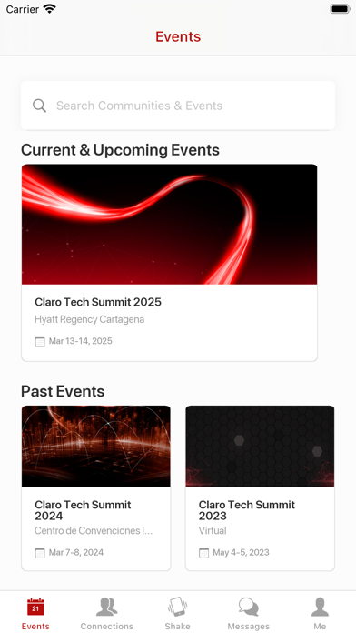 Claro Empresas Eventos Screenshot
