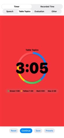 Club Meeting Timer screenshot