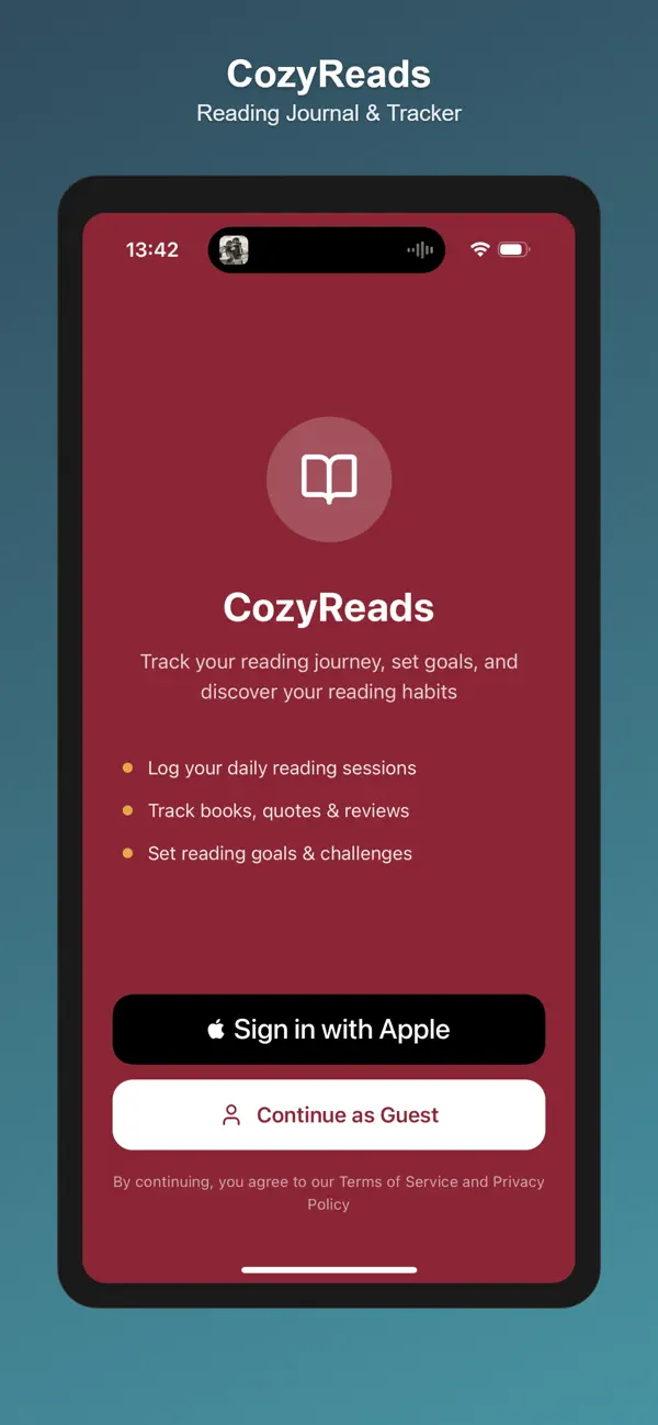 Screenshot #1 pour CozyReads - Reading Journal