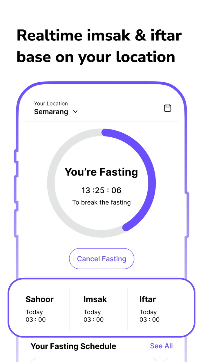 Muslim Fasting Calendar Alarm