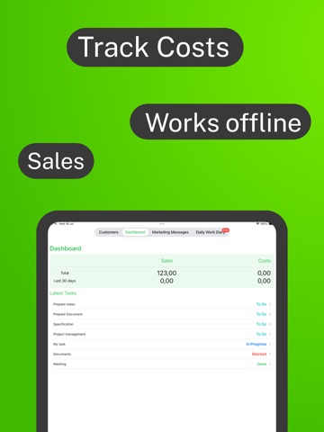 Customer List: Client Records iPad screenshot