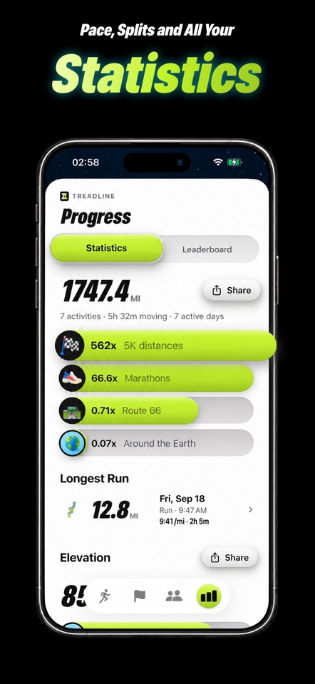 Treadline: Run with Friends screenshot 3
