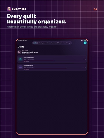 QuiltYield: Fabric Calculator iPad screenshot