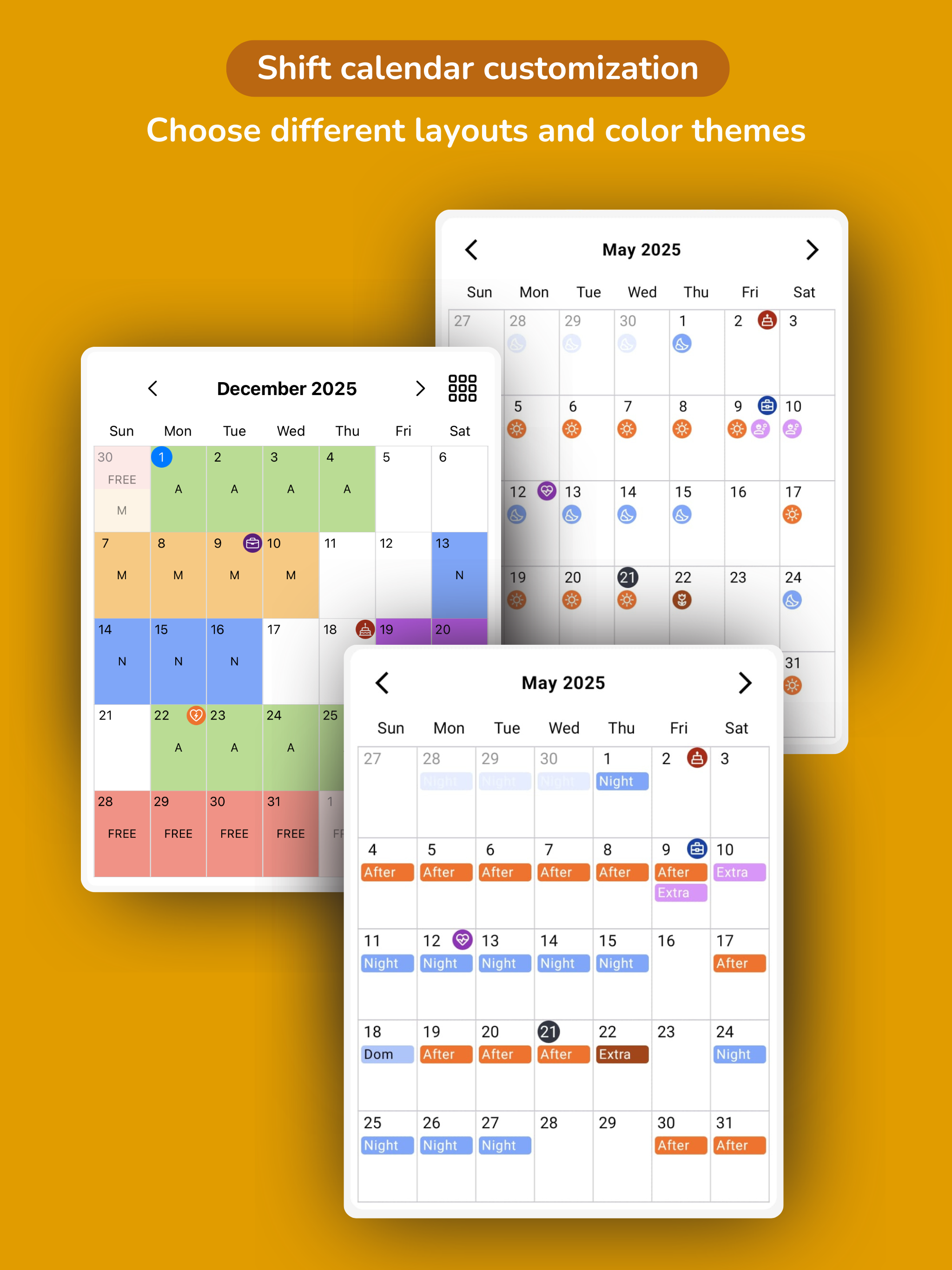 Work Shift Calendar & Paycheck