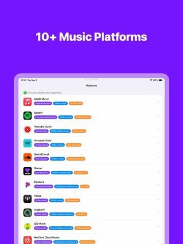 PlaylistPort Pro：Tune My Music iPad screenshot