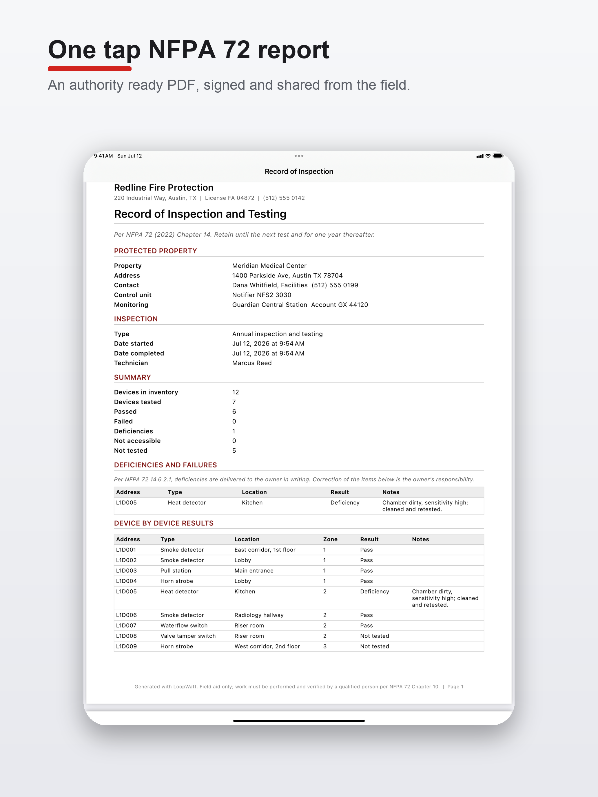 LoopWatt: Fire Alarm NFPA 72 screenshot 10