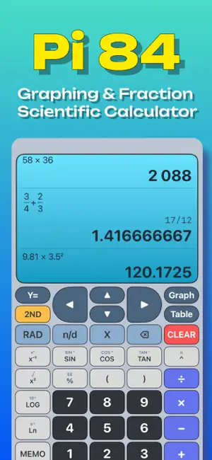 PI 84 Graphing & Fraction Calc screenshot 1