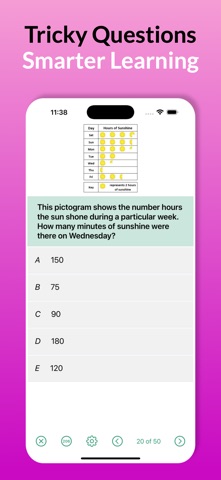 11+ Maths - Learn & Test iPhone screenshot