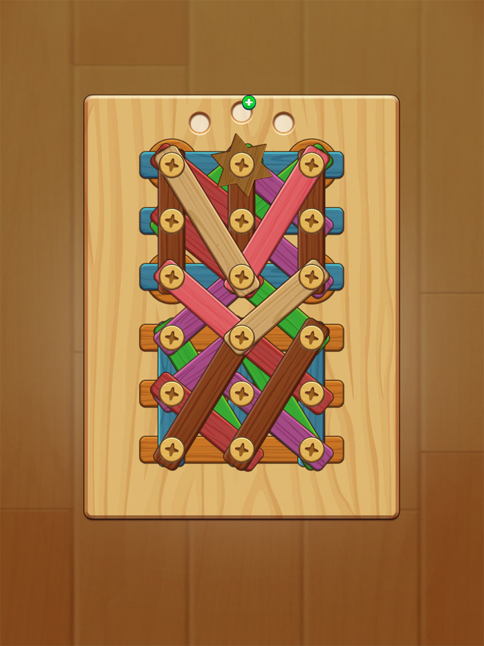 Wood Nuts - Bolts Screw Puzzle