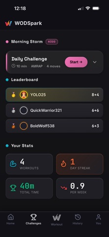 WODSpark screenshot