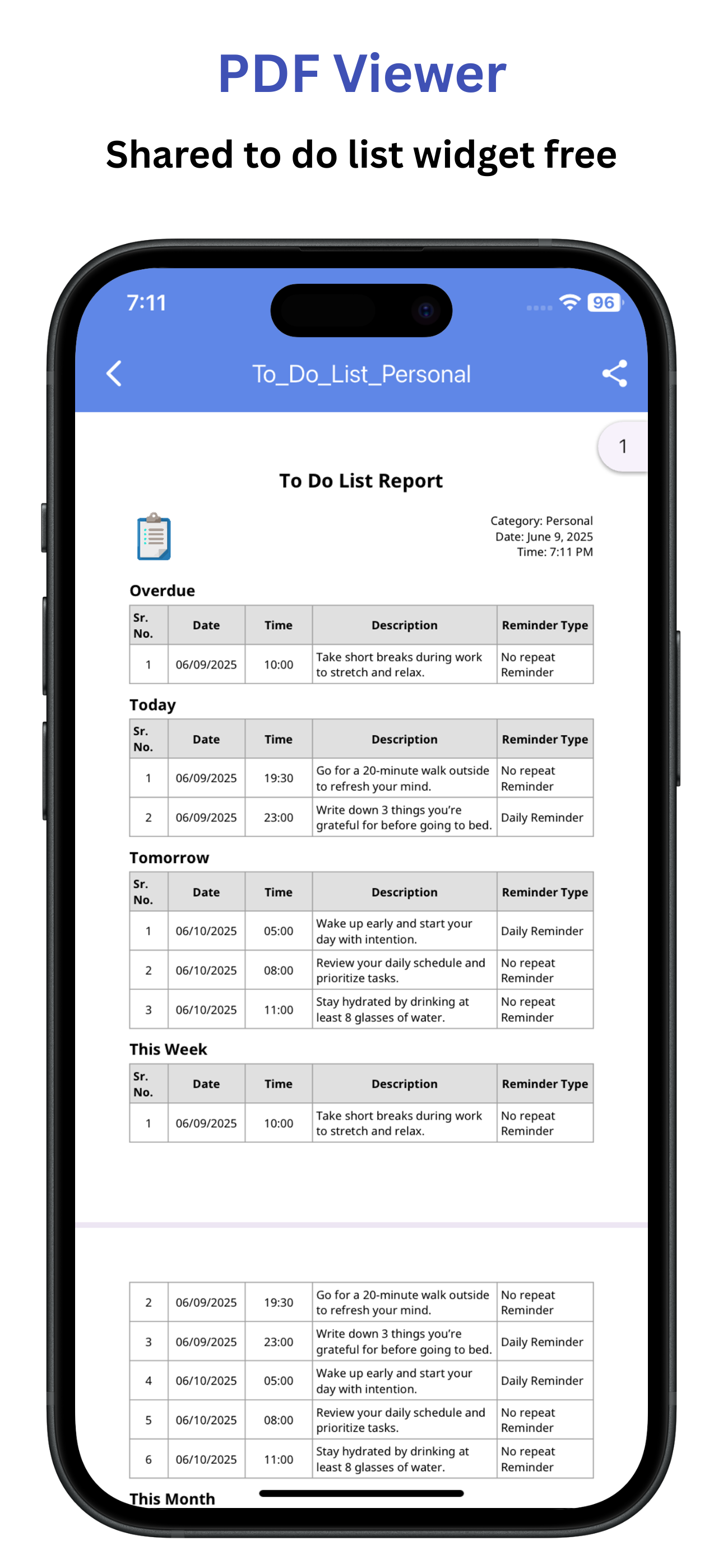 Daily Schedule Planner: Notify screenshot 3