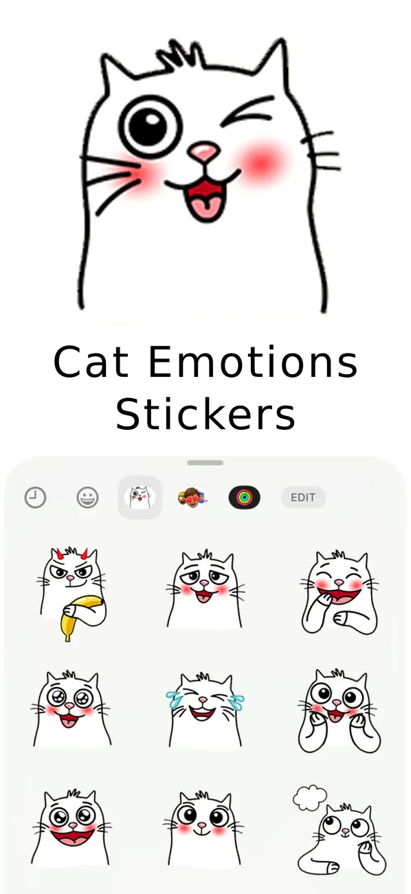 Screenshot #1 pour Cat Emotions Stickers