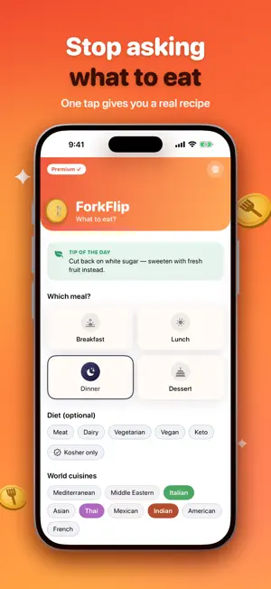 ForkFlip: What to Eat Tonight screenshot 1
