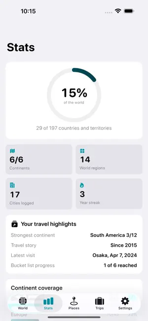 GlobeTally: Places Visited screenshot 3