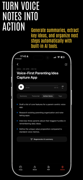 AI Voice Notes - ThoughtSnap Screenshot 2 of 4