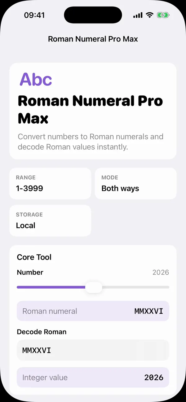 Screenshot #3 pour Roman Numeral Pro Max