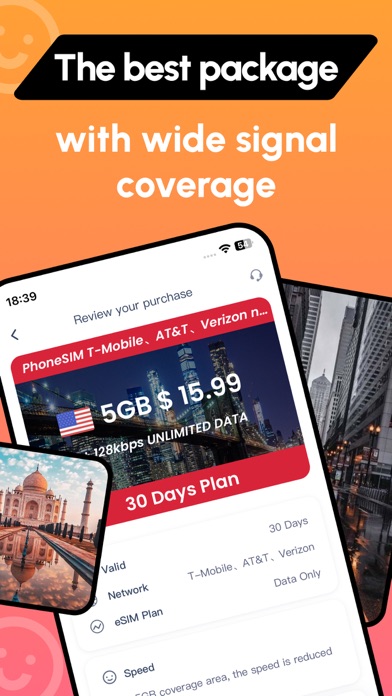 PhoneSIM: 5G Data Travel eSIM Screenshot