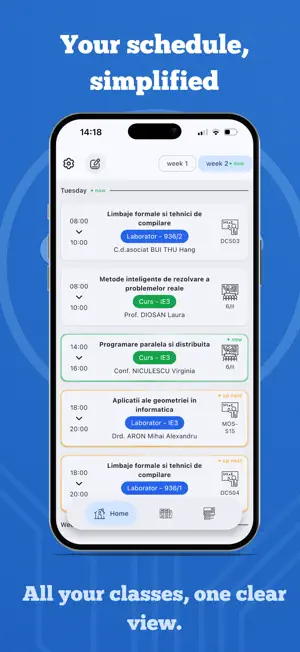 Orar UBB-FMI screenshot 2