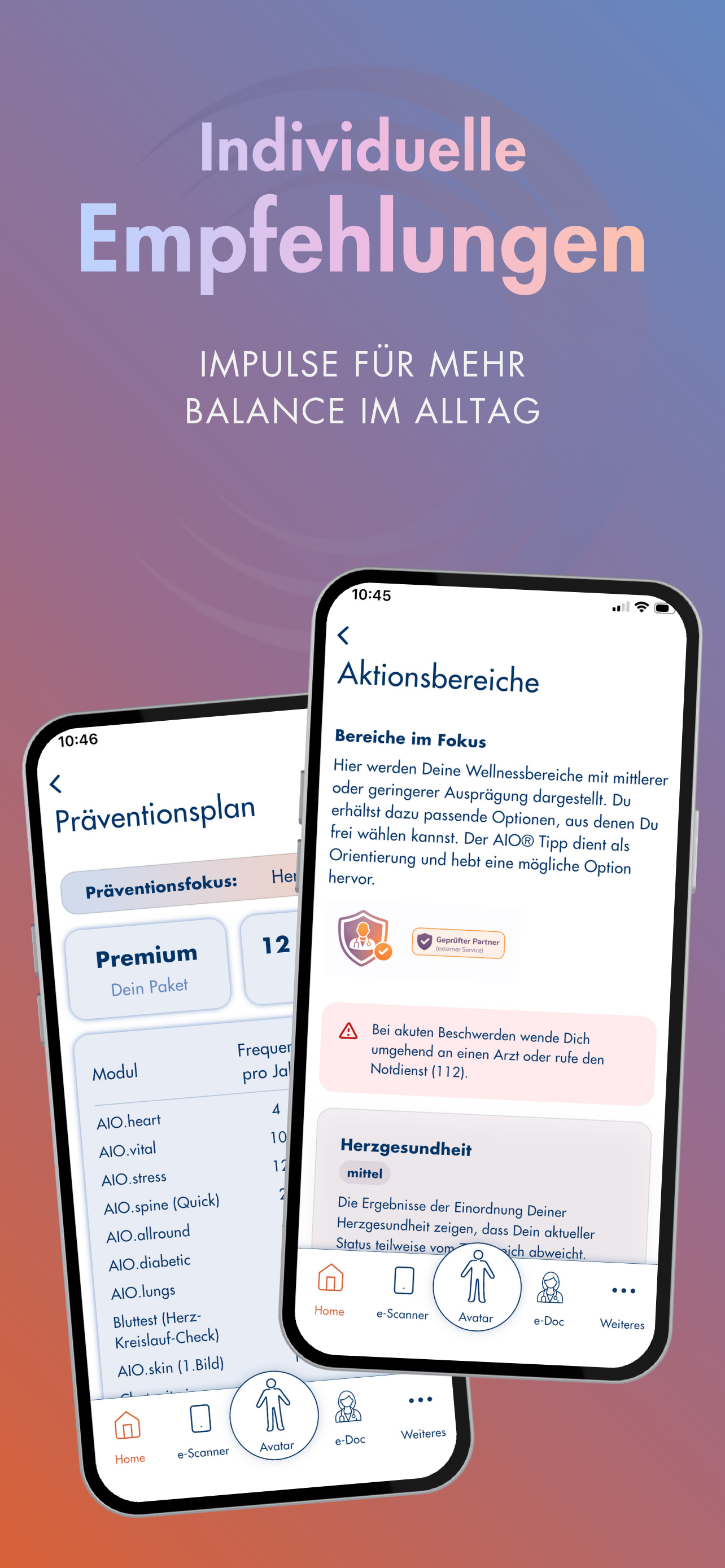 AIO® Gesundheits-App screenshot 4