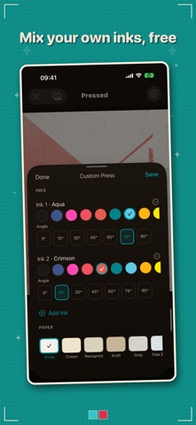 Pressed: Risograph & Halftone iPhone screenshot