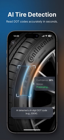 Tire Age Scanner & Identifier iPhone screenshot