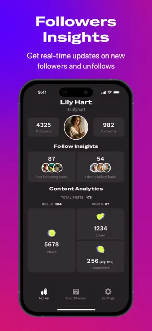 Unfollower: Followers Tracker iPhone screenshot 1