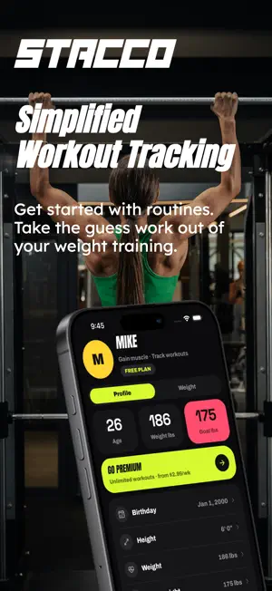 Stacco Workout Tracker Gym Log screenshot 1