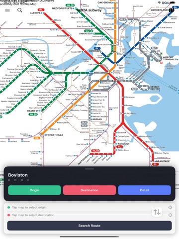 Boston Subway Guide iPad screenshot