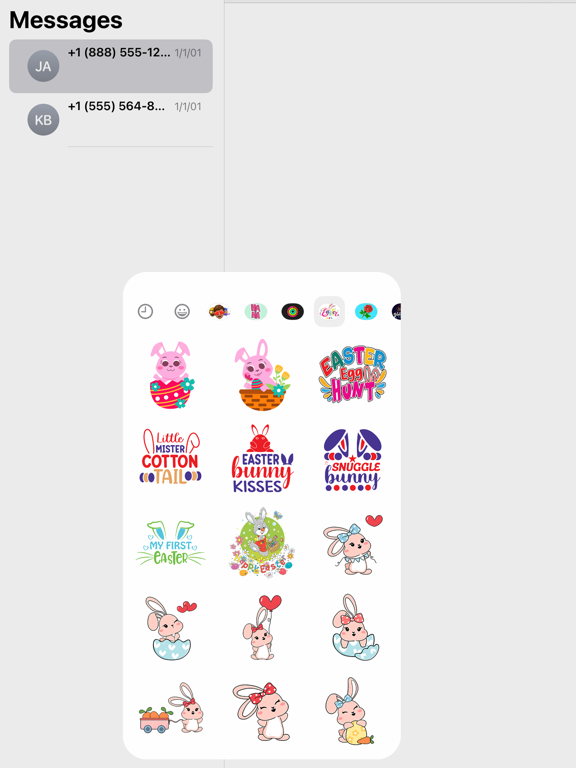 Screenshot #5 pour Easter Bunny Stickers Set