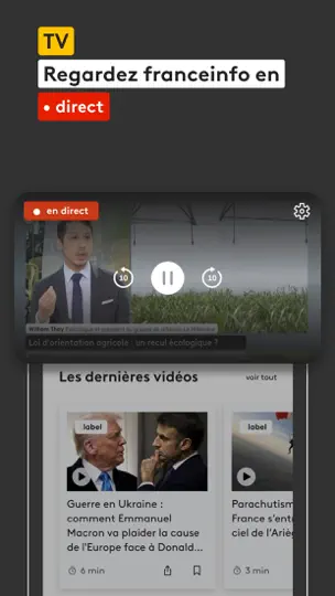 Capture d'écran de Franceinfo: L’info En Continu sur iPhone 7