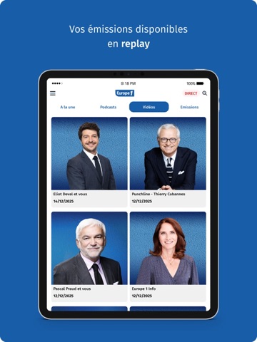 Europe 1: radio, podcast, actu iPad screenshot 5