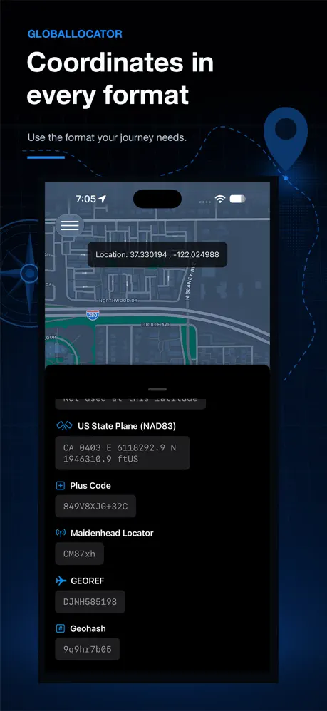 Global Locator on iPhone — screenshot 2