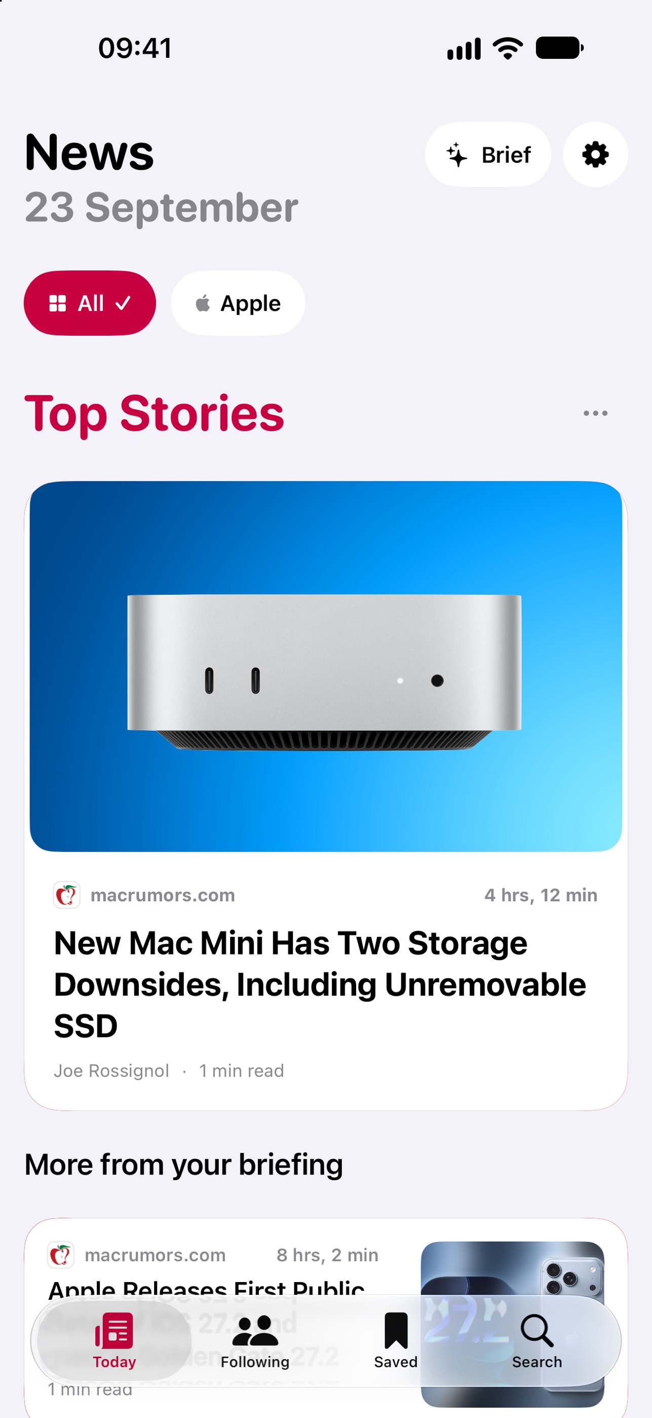 Screenshot 1 of Briefly - Daily News