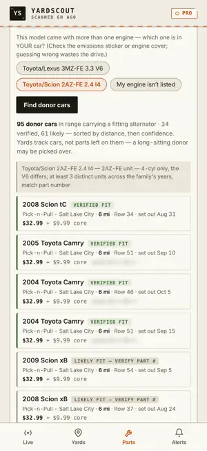 YardScout: Junkyard Parts screenshot 3