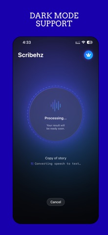 Video Transcriber: Scribehz iPhone screenshot