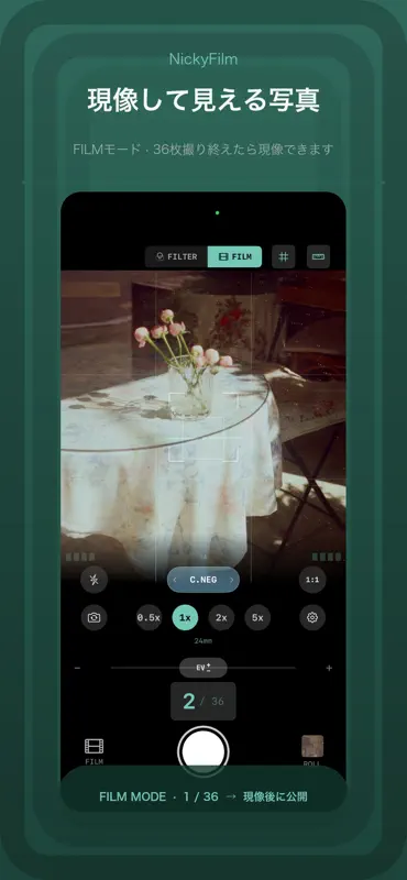 NickyFilm - 本物のフィルム感性カメラ screenshot 8 of 10