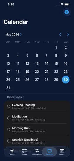 Captura de pantalla de Arc Planner en iPhone 6