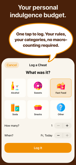 Cheatah: Cheat Meal Tracker Screenshot 2 of 6