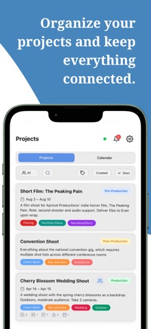 Shoot Manager - Shot Lists screenshot