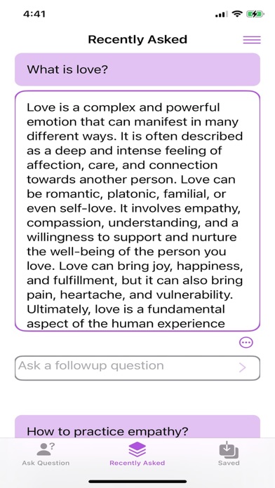 Q&A Companion Screenshot