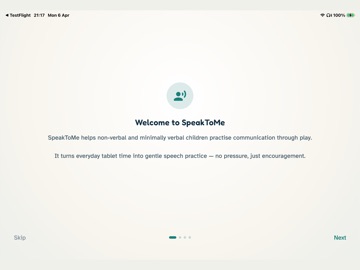 SpeakToMe App iPad screenshot